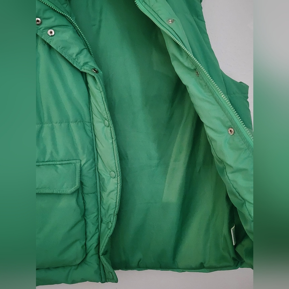 Vine & Love Puffer Vest Zipper Placket Snaps Pockets Sz L - Picture 6 of 9